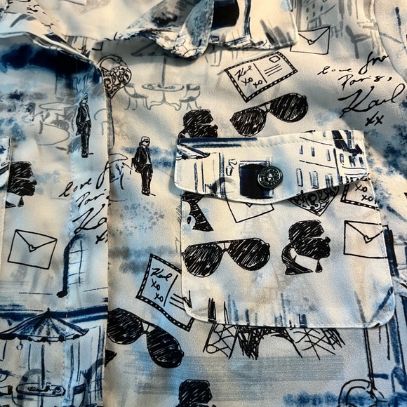 Karl Lagerfeld Paris corp core, business casual, coastal core long sleeve shirt - Picture 7 of 15